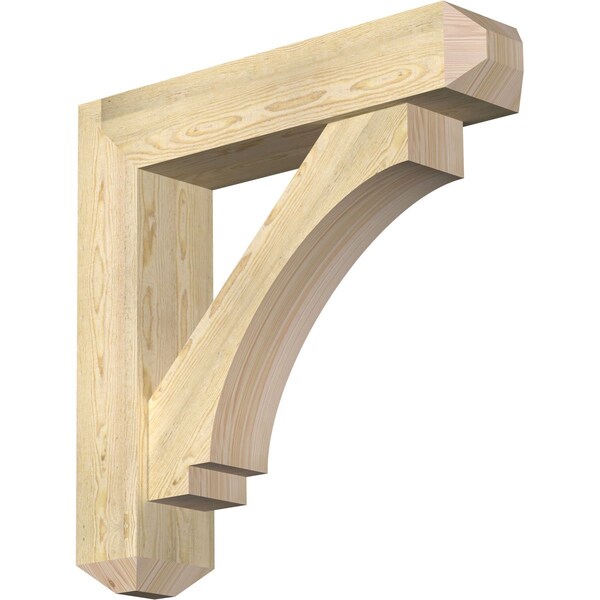 Ekena Millwork Imperial Craftsman Rough Sawn Bracket w/ Offset Brace, Douglas Fir, 8"W x 36"D x 36"H BKT0806X36X36IMP04RDF - main